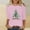 Pink, variant on HOMBOM Womens Tops Green Christmas Festive Holiday Snowman Xmas Crewneck 3/4 Sleeve Tee Shirts for Women