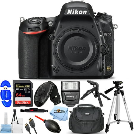 Nikon D750 DSLR Camera (Body Only, Black) - PRO BUNDLE...