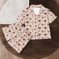 thumbnail image 4 of Mifsaly Big Girls 2 Piece Pajama Sets Halloween Pumpkin Graphic Short Sleeve Button Down Shirts and Shorts Kids Soft Comfortable Sleepwear Holiday Outfits, 4 of 7