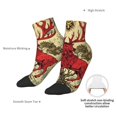 thumbnail image 6 of Naloa Mythical Red Stag Illustration Ankle Socks for Women Non Slip Socks No Show Socks Classic Low Cut Casual Socks Casual Socks, 6 of 7