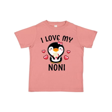 

Inktastic I Love My Noni with Cute Penguin and Hearts Gift Toddler Toddler Girl T-Shirt