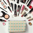 thumbnail image 4 of 4Pcs Boho Makeup Bags 5.91x9.06 inch Floral Canvas Cosmetic Bags with Zipper Canvas Travel Toiletry Pouches for Women Party Shopping Home Accessories(Orange Blue Green Gold) Colorful DIY, 4 of 9