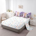 thumbnail image 5 of Erosebridal Kids Cute Highland Cow Bedding Comforter Set 7-Piece,Boys Girls Floral Roses Butterflies King Bedding Sets,Pink Purple,Super Cozy Room Decor, 5 of 6