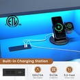 thumbnail image 6 of Twin Size Corner Bed Frame with Desk,Charging Station and Bookcase Storage,Twin Daybed with Storage Drawers and Led Lights, Metal Platform Bed Frame with Open Shelves,Blue, 6 of 9