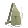 thumbnail image 3 of Meitianfacai Trendy Unisex Crossbody Chest Bag - Lightweight Nylon Sling Backpack for Men & Women, 11.81x6.69x3.94in Sports Shoulder Bag( Green ), 3 of 6