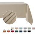 thumbnail image 4 of Faux Linen Textured Rectangle Tablecloth Water Resistant Wrinkle Free Spill-proof, Soft Table Cloth for Dining Room Decoration, Banquet Parties Event Holiday Dinner, 60 x 84 Inch Natural, 4 of 6