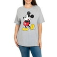 thumbnail image 6 of Disney Mickey Mouse Women's Plus Size Graphic Tee, Heather Gray Vintage Shirt, 6 of 6