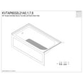 thumbnail image 4 of Kingston Brass KVTAP6032L21A8 60-Inch Acrylic Rectangular 3-Wall Anti-Skid Alcove Tub Combo with Tub Door (Left Hand Drain) in White/Brushed Nickel, 4 of 9