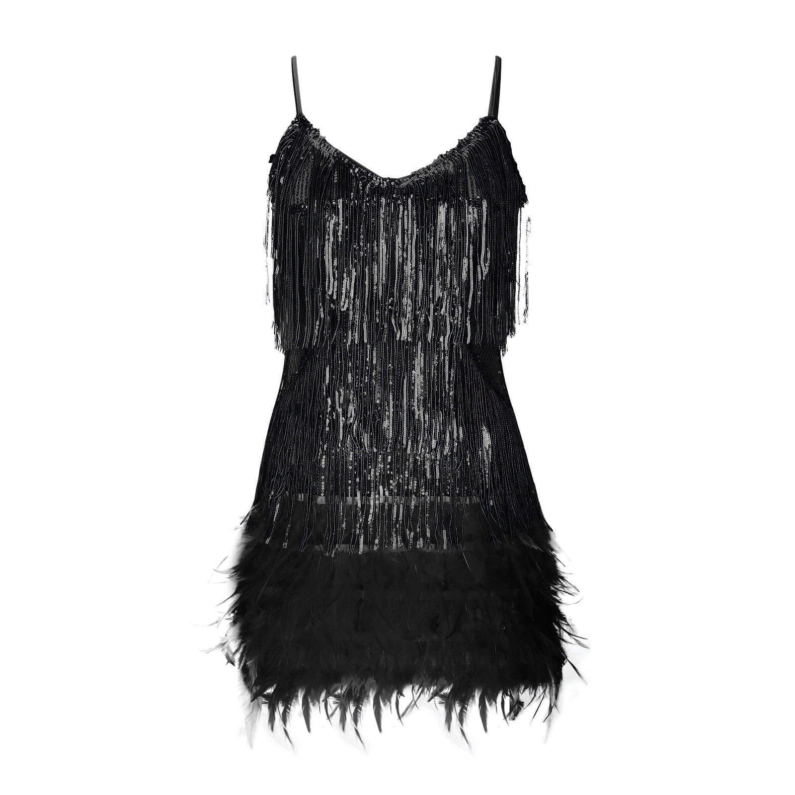 Aoochasliy Trendy Dress Formal Dresses V-Neck Solid Color Tassel Sleeveless Short Skirt