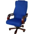 thumbnail image 1 of Funda para silla de oficina (azul L), universal, reemplazable, desmontable, giratoria, elástica, funda para sillón Boss, pantuflas, 1 of 5