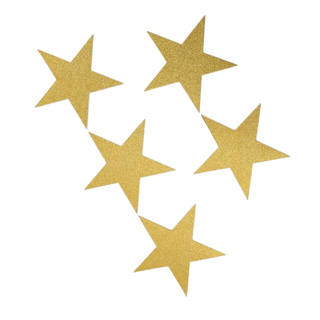 50Pcs Glitter Star Paper Cutouts, Double Sided Design Paper Decoration For Bulletin Board Classroom And Wedding Party