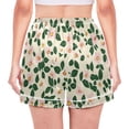 thumbnail image 3 of joogoo Women's Pajama Lounge Shorts Floral Leaves Bottoms Sleep Short M, 3 of 7