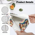 thumbnail image 6 of COEQINE Tissue Box Cover PU Leather Rectangle Tissue Case Holder Facial Tissue Dispenser for Bathroom Bedroom Kitchen Office Car Modern Decorative, Hippie Flower Blue Pink, 6 of 7