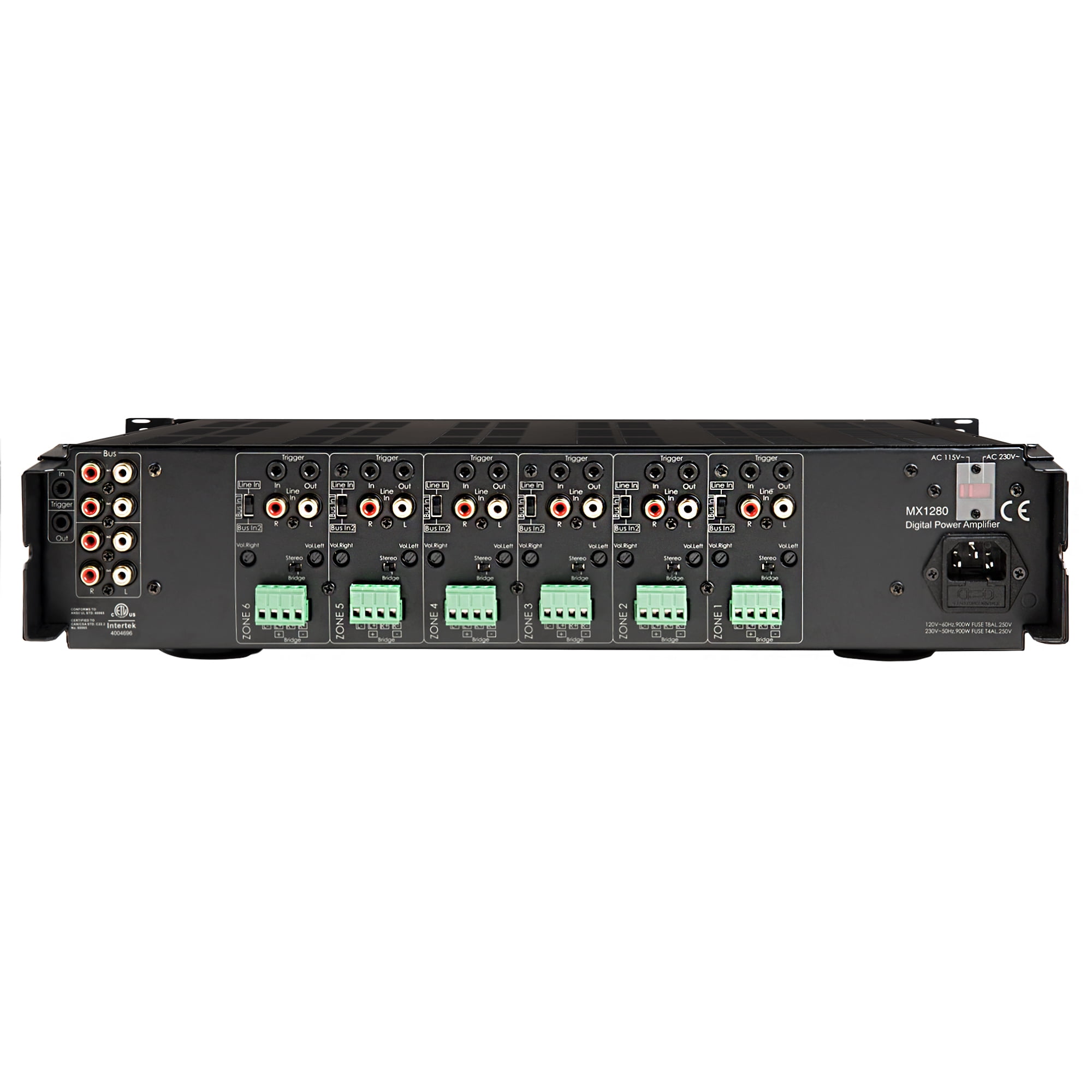 6 Zone 12 Channel 80w Channel Class D Digital Power Amplifier For Home Theater Systems Mx1280 Walmart Com