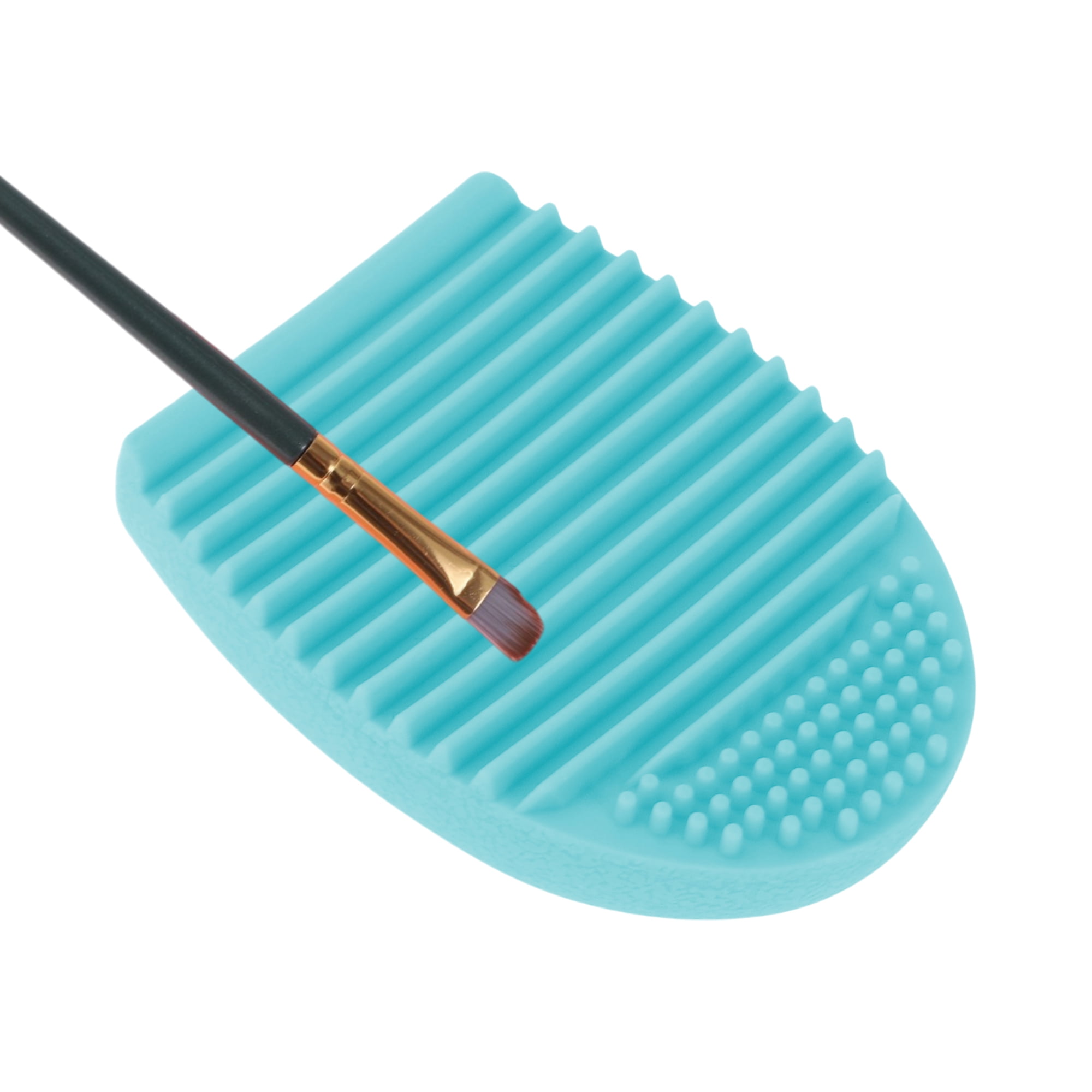 Unique Bargains Semi-oval Makeup Brush Cleaner Lake Blue
