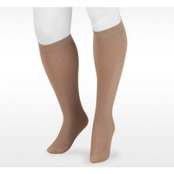 Juzo Dynamic Cotton Knee High Socks - 15-20 mmHg Short Khaki III