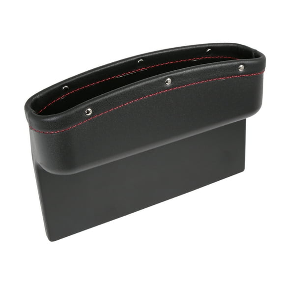 REGALWOVEN Car Seat Crevice Storage Driver or Passenger Side Gap Box Organizer Black Red for Car