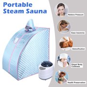 FICISOG Portable Home Sau/na Steam 2L Spa Full Body Slimming Weight Loss Detox Therapy,110V,Blue