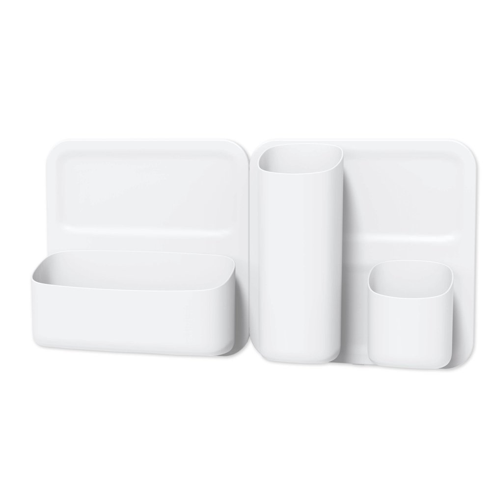 Perch by Honey Can Do Wall Organizer, White (Set of 3