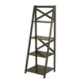 TMS X 4 Tier Shelf, Ladder Bookcase, Espresso