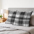 thumbnail image 6 of 16x16 Pillow Covers Set of 2, Black Buffalo Plaid Square Throw Pillow Covers for Couch/Sofa/Living Room, Farmhouse Modern Checkered Decorative Soft Pillowcases for Couch Throw Pillows, 6 of 9