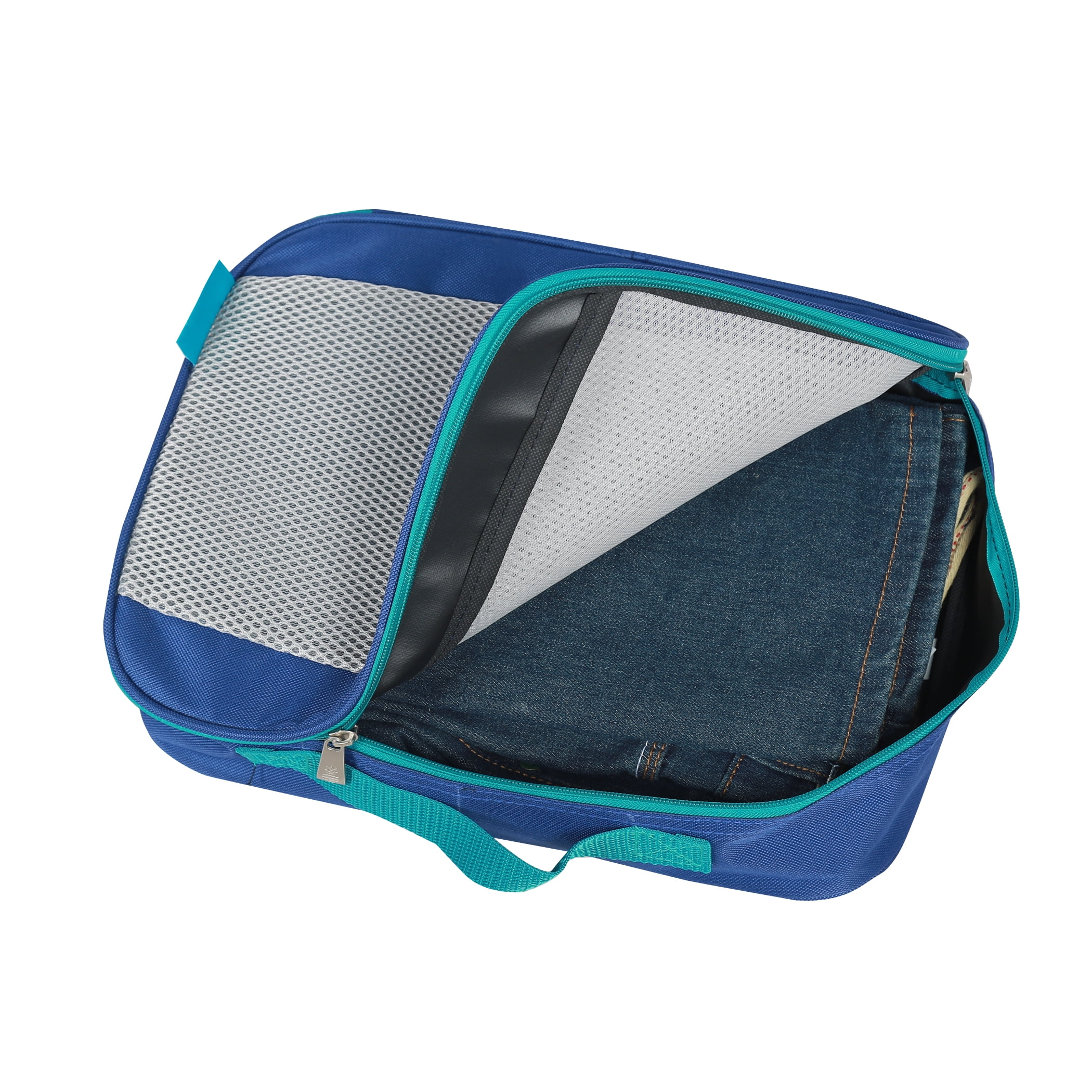 Handy Sandy Deluxe 5 Piece Travel Organizing Packing Cube Set Solid Navy
