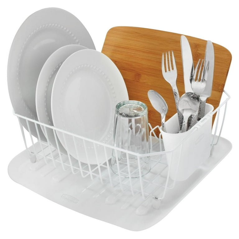 KESOL Small Expandable Over The Sink Dish Drying Rack/Dish Rack in Sink  with Utensil Holder, 304 Stainless Steel Dish Racks for Kitchen Counter