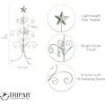 thumbnail image 3 of Tripar Decorative Tree Ornament & Jewelry Display, Silver Finish (22-Inch Height) - Decorative Metal Wire Stand - 3 Tiers of Branches, Perfect for Wrought Iron Trees, 3 of 4