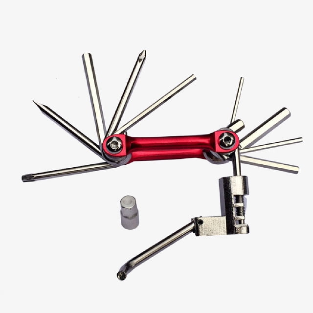 Herramientas para bicicletas 11 en 1, kit de herramientas de reparación de bicicletas, llave, destornillador, cadena, herramienta multifunción
