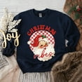 thumbnail image 3 of Christmas Vibes Santa Checkered | Sweatshirt, 3 of 6