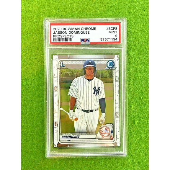 JASSON DOMINGUEZ ROOKIE CARD 1ST BOWMAN CHROME PSA 9 YANKEES RC 2020 Topps
