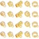 thumbnail image 1 of 16 piezas de 4 estilos de cuentas de latón chapadas en oro de 18 quilates, espaciadores sueltos, conectores y eslabones para colgar con bucles., 1 of 5