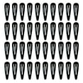 thumbnail image 3 of 100 Pack Black Metal Snap Hair Clips, 1.8 Inch (4.7cm) Barrettes for Women, Non-Slip Smooth Coated Hair Accessories, Basic Simple Design, 3 of 5