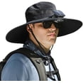 thumbnail image 1 of Sombrero de ventilador solar Laviscent, ventilador solar de ala ancha, sombrero de pesca al aire libre, solar y de carga, sombrero con ventilador incorporado, 1 of 7