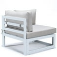thumbnail image 6 of LeisureMod Chelsea 6-Piece Outdoor Patio Sectional White Aluminum With Beige Cushions, 6 of 15