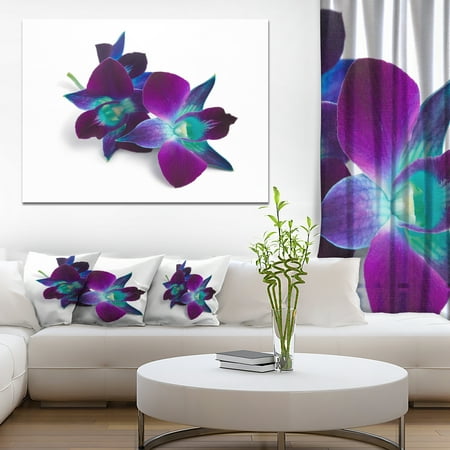 Deep Purple Orchid Flowers On White Flowers Canvas Wall Artwork Walmart Canada