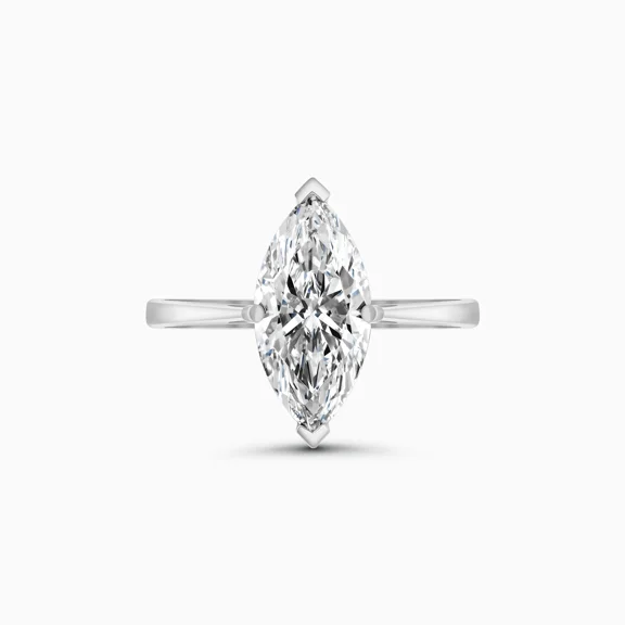 Spot Jewel 14K White Gold Over Rings - 2.3 Ct Marquise Cut Diamond Ring - Engagement Ring for Women's - Party Wear Diamond Ring - Gorgeous Anniversary Gift for Her - Causal Office Wear Rings