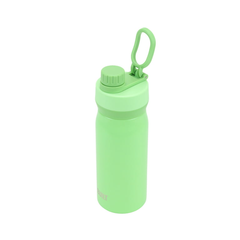 Built 16-Ounce Cascade Stainless Steel Water Bottle with Leakproof Chug  Lid, 16 fl oz, Green