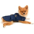 thumbnail image 4 of UOSIA Pet Trench Coat for Small Dogs Windproof Fashion Jacket Belted Dog Clothes, 4 of 8
