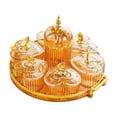 thumbnail image 4 of Tnarru Dried Fruit Plate Appetizer Plate,Nordic,Divided Serving Dish,Candy Nuts Dish with Lid for Home Living Room Wedding Appetizer, 4 of 8