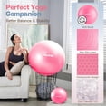 thumbnail image 2 of kisnbld Exercise Ball, Extra Thick Yoga Ball with Pilates Bal & Foot Pump, 3 Sizes Anti-Burst Home, Gym & Office Workout Equipment for Yoga or Sitting, 2 of 7