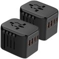 thumbnail image 2 of Conector de Viaje Universal PowerJourney 2Pzas 100-250V 50-60Hz 5V 3A EU/UK/USA/ AUS Negro., 2 of 2