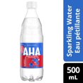 thumbnail image 1 of Aha Blueberry + Pomegranate Sparkling Water Bottle, 500 mL, 1 of 7