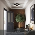 thumbnail image 4 of Nathan James Argo Semi Flush Ceiling Mount 3-Light Fixture with Retro Black Rounded Shade for Hallway, Kitchen or Bedroom, 4 of 7