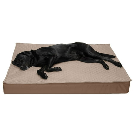 UPC: 0842229126969 | FurHaven Pet Products Quilt-Top Convertible Indoor-Outdoor Deluxe Orthopedic Pet Bed for Dogs & Cats – Sand Jumbo Plus