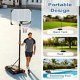 thumbnail image 3 of Atilioo Portable Basketball Hoop Stand with 44" Shatterproof Backboard, 5.08-8.53FT Adjustable Basketball Goal System, 2 Wheels, Fillable Base for Adults and Kids in Indoor/Outdoor, White, 3 of 7