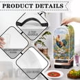 thumbnail image 4 of HELLHERO Rooster and Daisy Design Easy to Clean 15.94"H x 9.45"L x 7.28"W Kitchen Accessories Waterproof Hand Strap Coffee Machine Dust Cover for Kitchen, 4 of 6