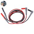 thumbnail image 4 of Cable De Prueba De Enchufe Banana 4Mm 15A 1000V Rojo Negro Ángulo Recto A Cable De Enchufe Banana Recto Para Circuito De Experimento De Física Multímetro 2 Uds Cateissary TO002451-00, 4 of 7