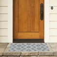 thumbnail image 4 of SAFAVIEH Courtyard Clark Chevron Indoor/Outdoor Area Rug, 4' x 5'7", Grey/Blue, 4 of 9