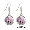 thumbnail image 4 of Zebra Stripes Pink Purple Orange Novelty Dangling Drop Charm Earrings, 4 of 5